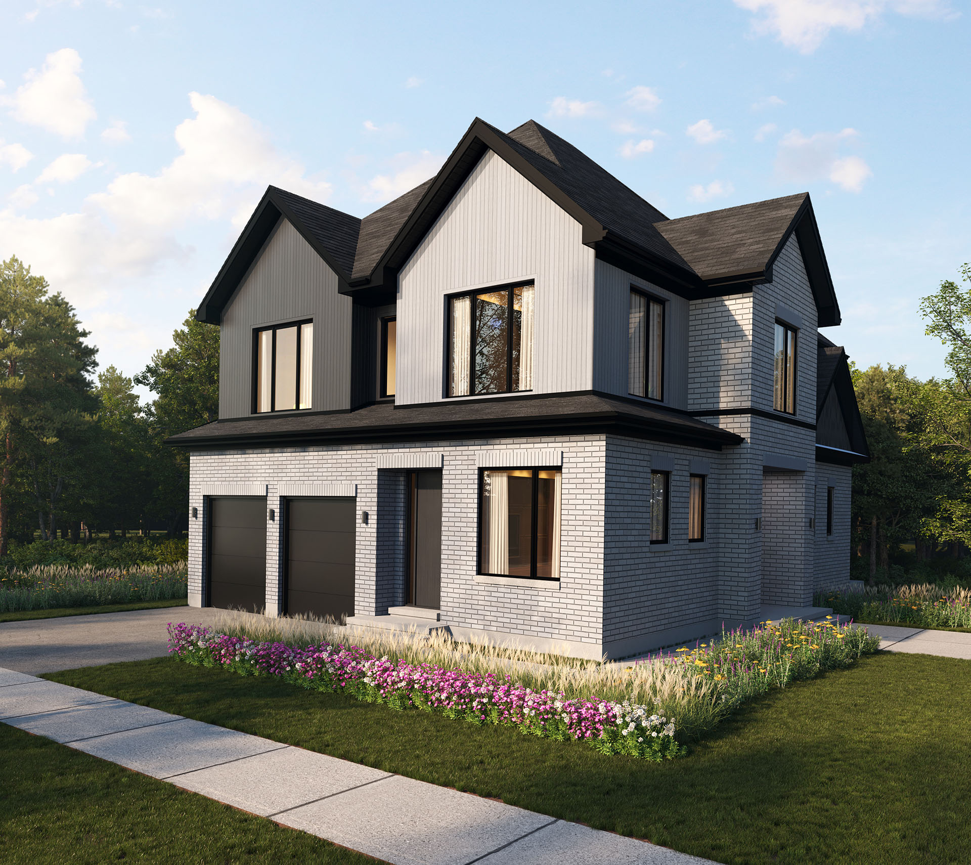 The Attersley Phase 1 Single Detached Home Model 5: The Olympian, a 5-bedroom detached home on a 56’ lot. Named after Whitby’s hometown hero, Robert Attersley, who won a silver medal for Canada in the 1960 Winter Olympics.
